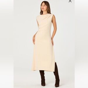 34. Astr the label $89 Draped Midi Dress in cream